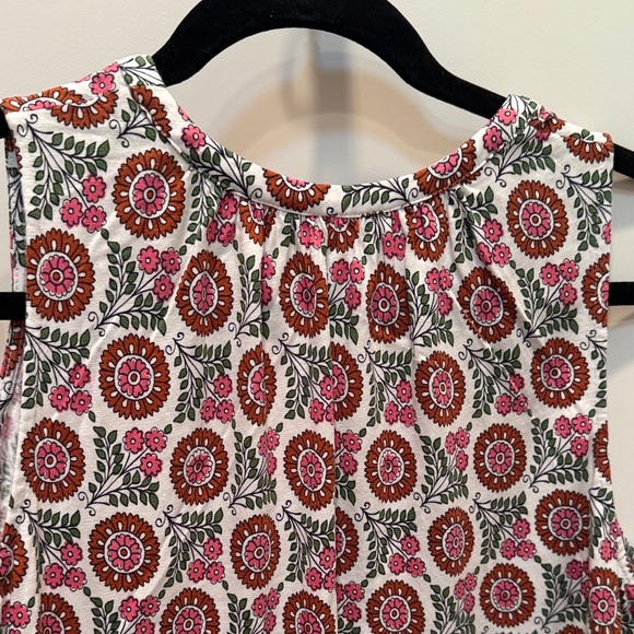 Breezy Boden Vneck Sleeveless Midi Dress - Red and White Floral - Picture 4 of 6